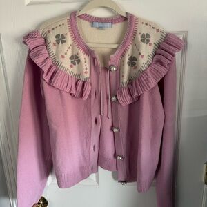 EUC Hill House Home Pink Desk Sweater Size 2xl